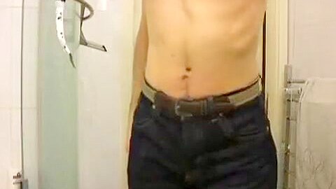 Taking a shower and cumming