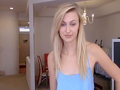 Tall teen 18+ realtor pleasing her horny client with her holes