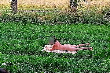 Tanning Myself Entirely Naked In Public (caught)
