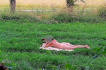 Tanning Myself Entirely Naked In Public (caught)