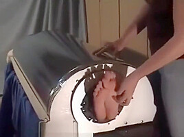 Tanning booth tickle