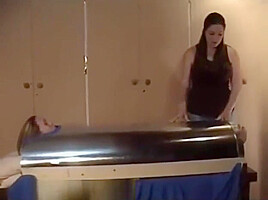 Tanning booth tickle