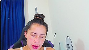 Teasing her big nipple big tits