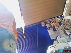 That Babe's sexily waving her cute upskirt butt
