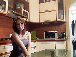 The Girl Moves Panties To The Russian Programmer And Cums From Anal Fu