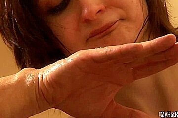 The bathroom is the perfect setting for a slave to express her servitude