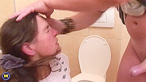 This Mature Toiletslut Gets A Mouth Full Of Cock And Piss