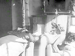 Threesome Hardcore Action During Dinner