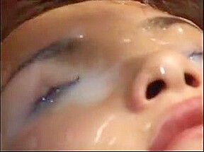 Tied Asian Takes Eye Bukkake