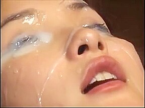 Tied Asian Takes Eye Bukkake