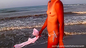 Topless Hunt For Seashells At Dawn + Bonus Photos