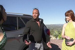 Transsexual Lady Penetrated In Ass By Male In Threesome