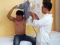 Twink patient cocksucked by his asian doctor