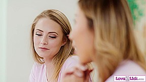 Two rival sororities clash and agree to a lesbian foursome