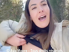 Une Francaise Suce Une Grosse Bite Dans Neige Et Avale Tout Le Sperme - Ejaculation Buccale 5 Min