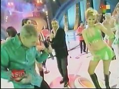 Upskirt video from a music TV show with sexy dancer girls