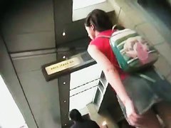 Upskirt videos show a perky chick with seductive legs 