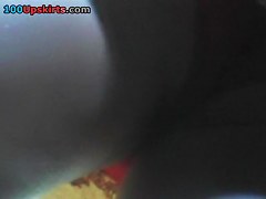 Upskirt view giving hard-on