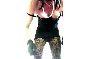 Vicky black tights right side