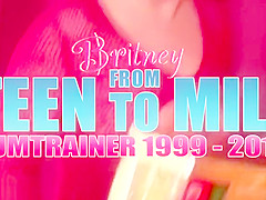 Vintage XMAS: Santa's Little Helper Britney swallows more Christmas Splooge
