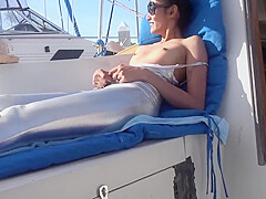Viva Athena In Someone Could See Us Gives Sneaky Blowjob On Boat