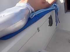 Viva Athena In Someone Could See Us Gives Sneaky Blowjob On Boat