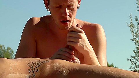 Wanking His Huge Cock To A Fountain Of Cum! - Charley Cole & Sean Taylor