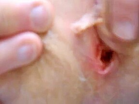 Wife masturbates and spreads pussy for cum