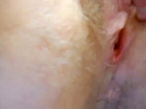 Wife masturbates and spreads pussy for cum