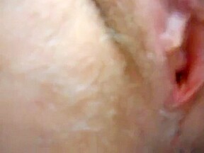 Wife masturbates and spreads pussy for cum