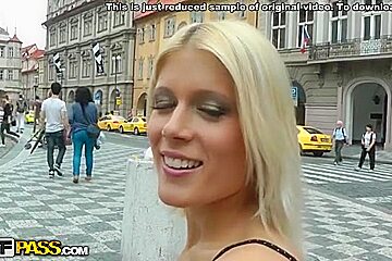 Wild public sex with lascivious golden-haired girl