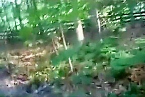Woman in woods