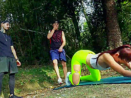 Yoga girl addicted to cocks MICHELLE ANDERSON DAP TP 6 on 1 + Pissing LTP286 - PissVids