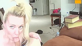 Young Blonde girl Teases Big Cock-Hands Free Blow Job-OurDirtyLilSecret