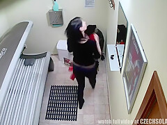 Young Floozie Loves To Masturbate In Public Solarium - Spy Camera