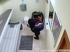 Young Floozie Loves To Masturbate In Public Solarium - Spy Camera