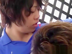 Young Japanese gays in jerseys cocksucking and analfucking