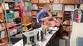 Young thief Shane Blair punished by security guys huge dick