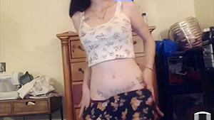 amateur teens 18+ FIRST striptease ever on webcam
