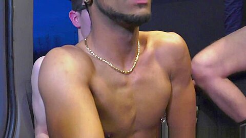 amazign gang bang in bus oin the road in Paris - InterracialBarebackSex