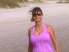 candid sexy milf huge jiggly tits walking slow mo