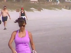 candid sexy milf huge jiggly tits walking slow mo