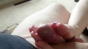 cute feet footjob