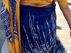 deep cut sexy blouse back aunty