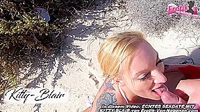 german couple at public fuck at the beach
