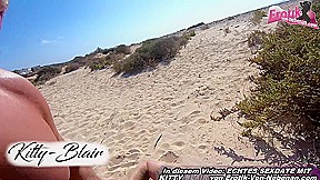 german couple at public fuck at the beach