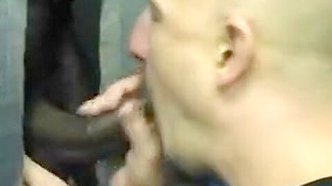 gloryhole suck uncut black cock