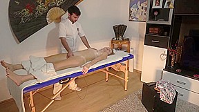in massage parlor - Chubby masseur fucks client