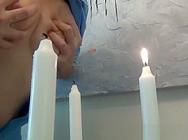 lactation amateur milf blowing candles with breastmilk