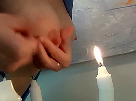 lactation amateur milf blowing candles with breastmilk